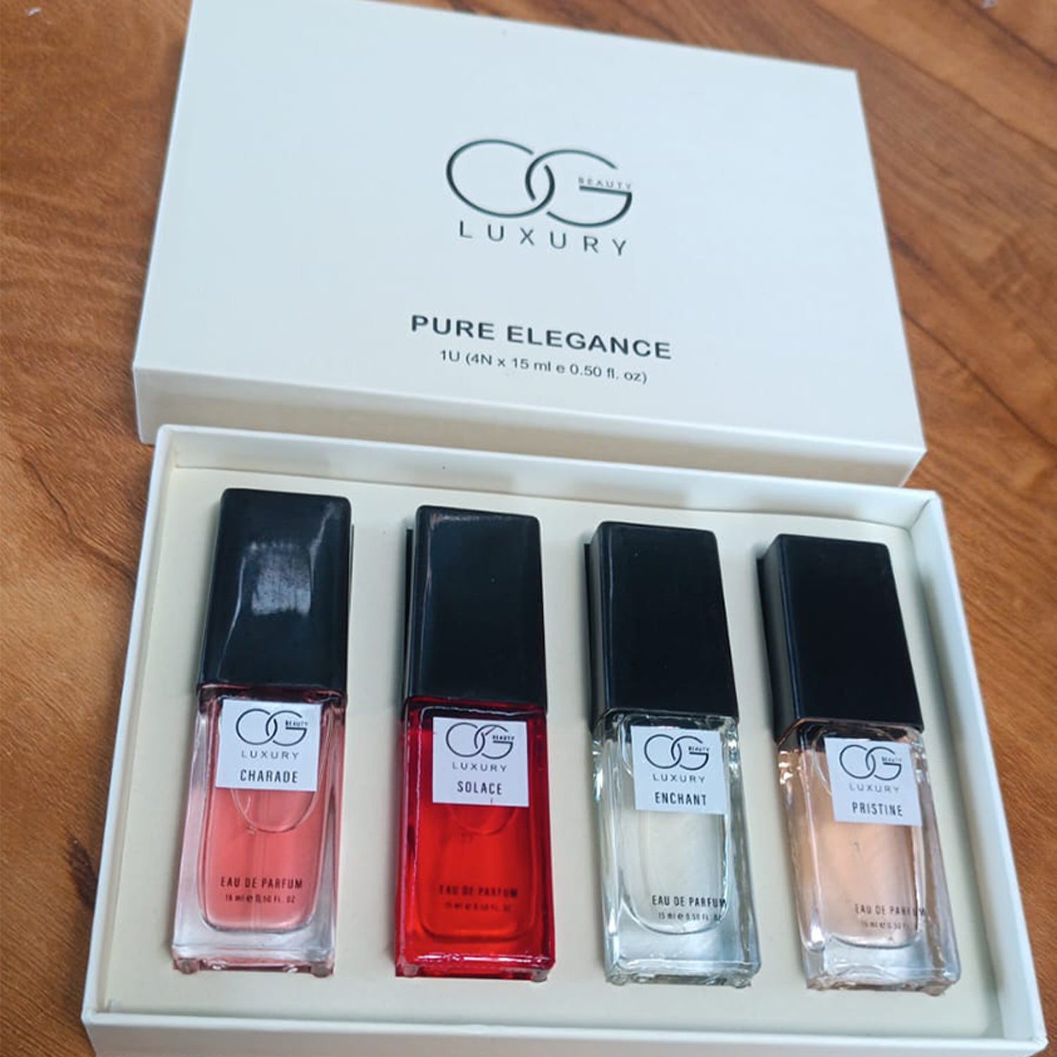 OG Beauty Luxury Pure Elegance Eau De Parfum - (4 Pc / Set / 15 ML) OG Beauty Luxury Pure Elegance Eau De Parfum - (4 Pc / Set / 15 ML)
